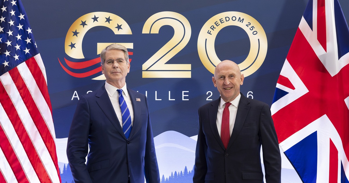 Business rates: Chancellor John Healey meets US Treasury Secretary Scott Bessent at the G20 in Asheville