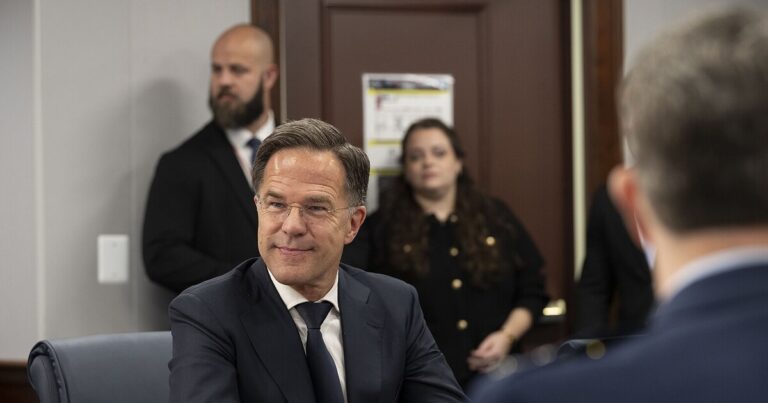 NATO Secretary-General Mark Rutte at the Pentagon, April 2025