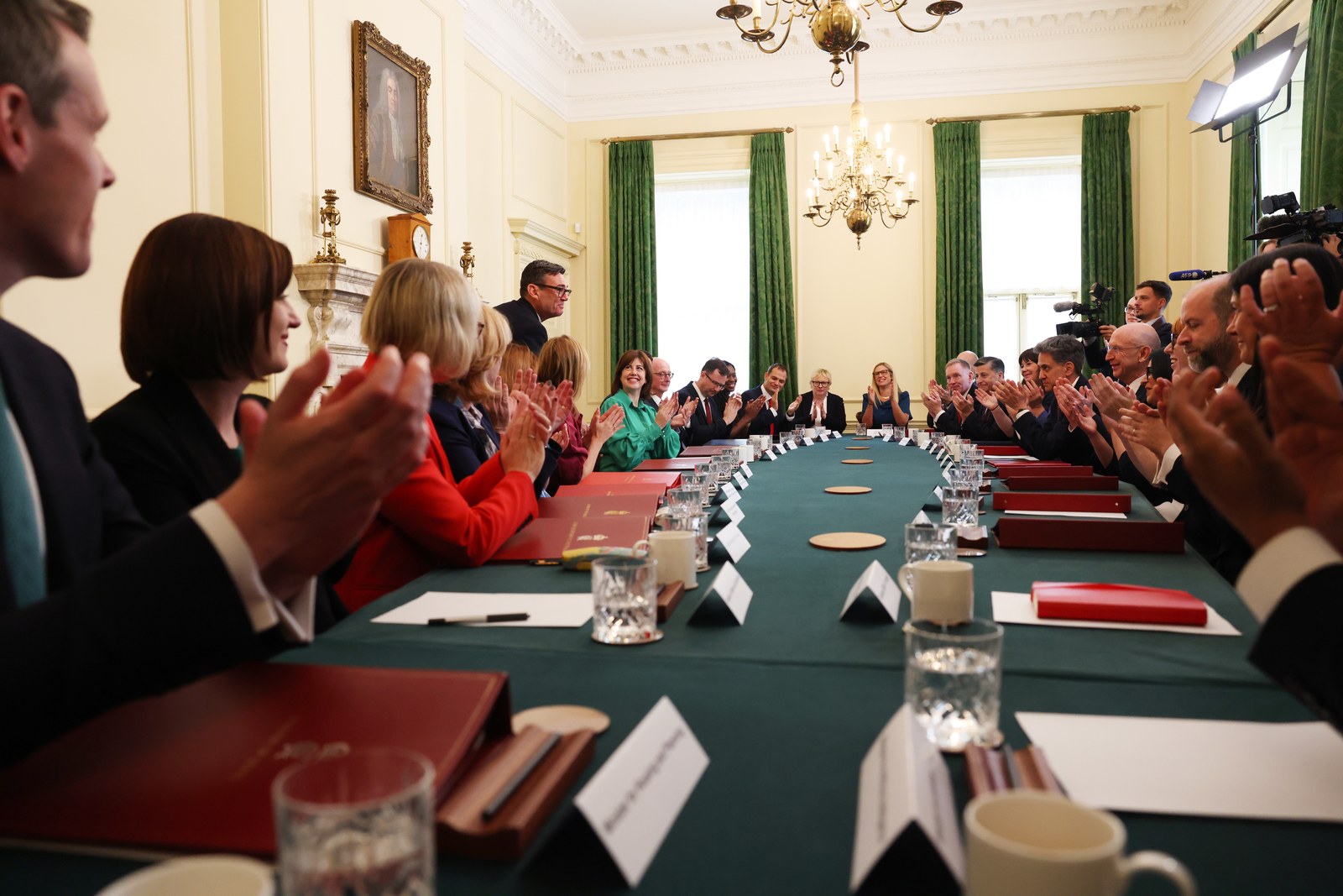 Andy Burnham chairing his first cabinet meeting, before the VAT cut that shaped the October energy cap